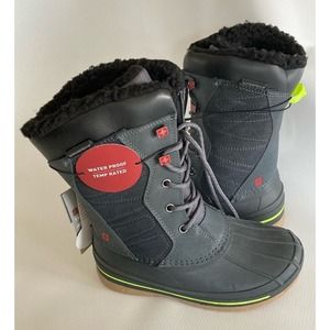 Kids Snow Boots Waterproof Size 2 Kids Unisex